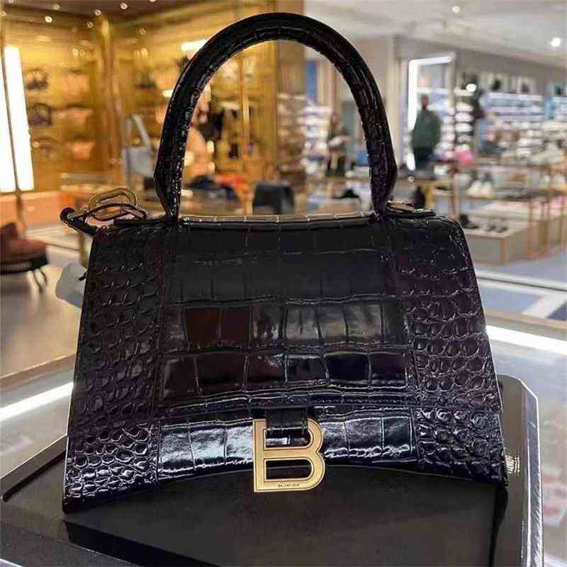 

Balenciga Designer Handbag Hourglasss Xs s Hourglasss Bag Embossed Leather Messenger Bag Handbag, Picture color 1
