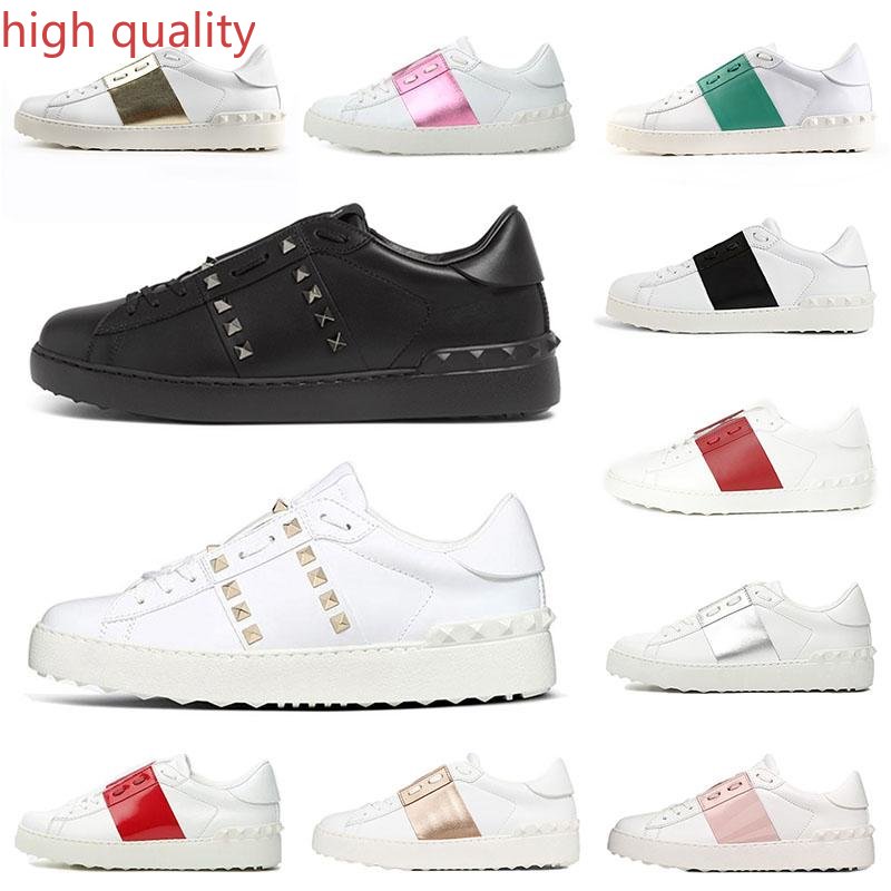 

Original Luxury Designer Casual Shoes Shoes Men Women All Black Rivet Sneakers Sneakers, Box