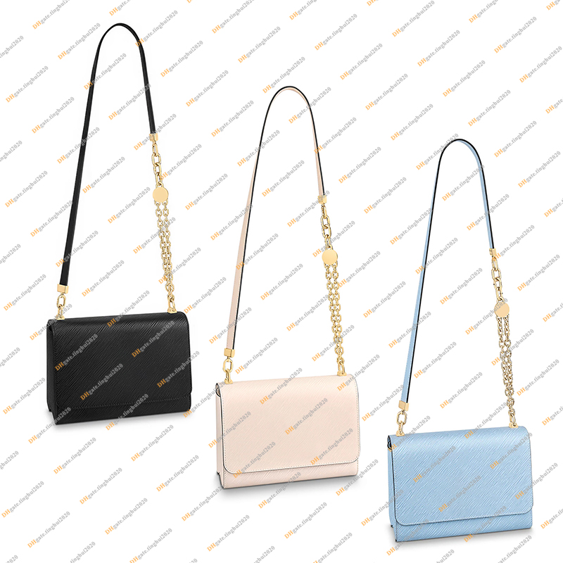 Ladies Fashion Casual Designe Luxury TWIST Shoulder Bag Chain Bag Crossbody TOTE Handbag High Quality Genuine Leather TOP 5A M59402 M59403 M59627