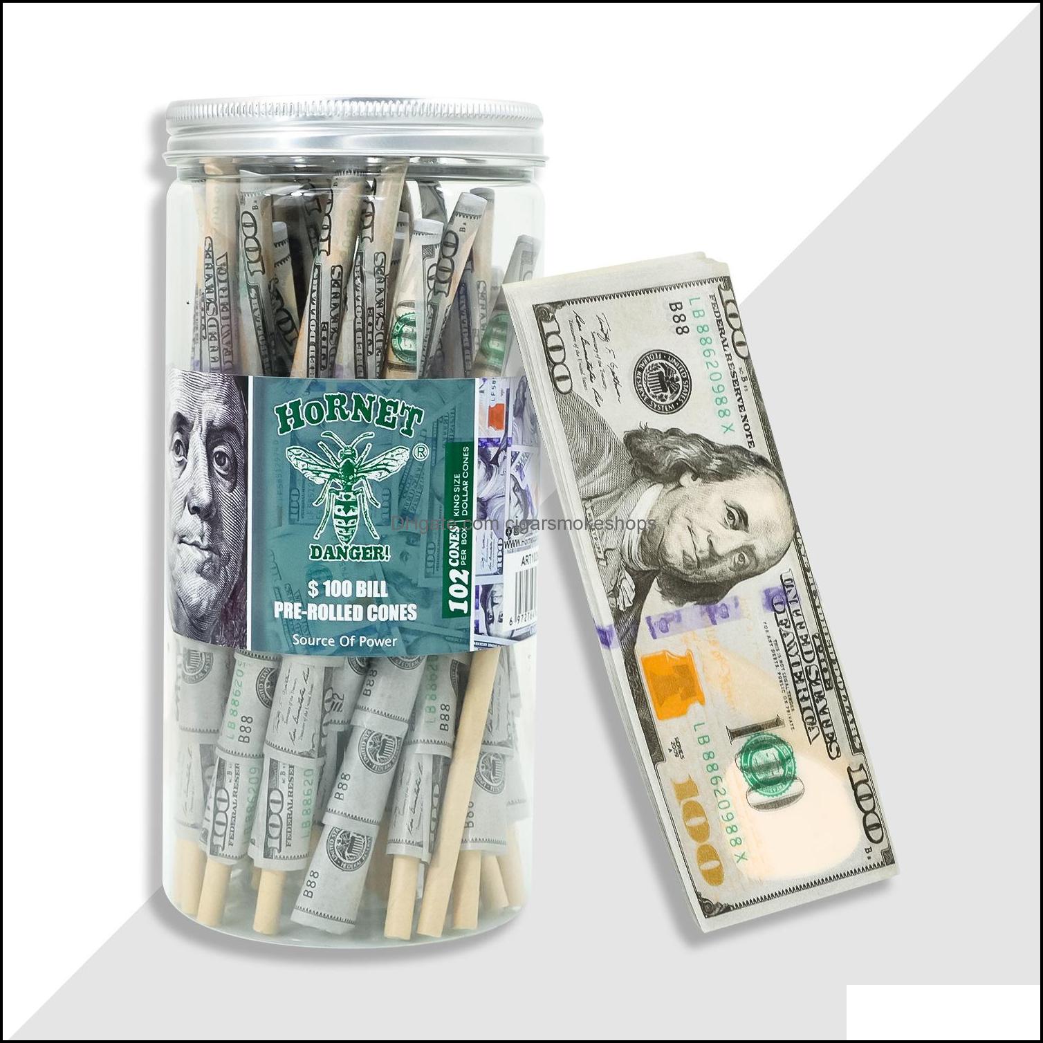 

Other Smoking Accessories Hornet Us Dollar Horn Pipe Accessory Smoke Pipes 110Mm Canned Rolling Paper Drop Delivery 2021 Home Garden Dhyju