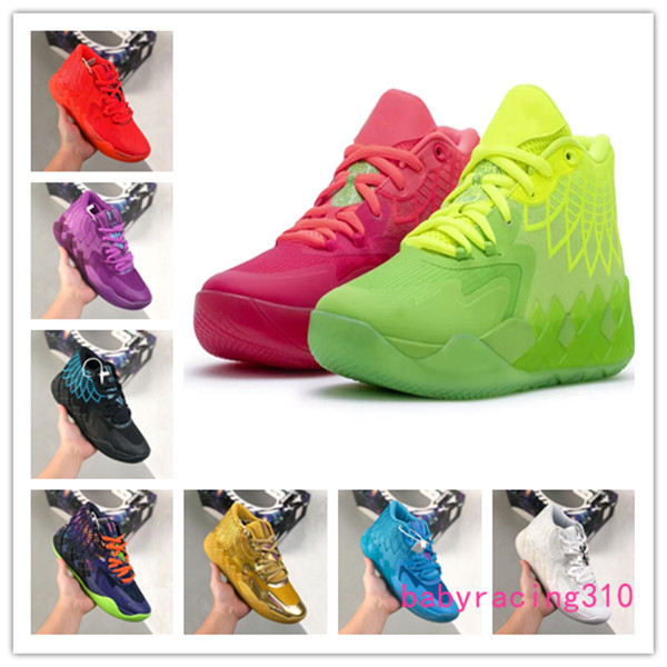 

MB.01 Rick And Morty Kids Basketball Shoes For Sale Top Quality Galaxy Buzz City Black Blast Queen Citys Rock Ridge Red Not From Here Sport Sneaker