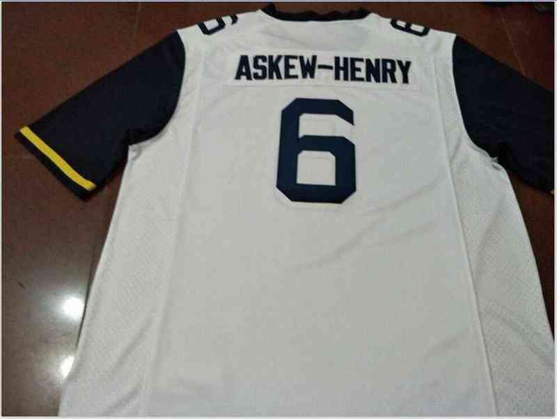

Cheap Men Youth Custom Women Wvu Mountaineers Dravon Askew-henry Football Jersey Size S-5xl or Custom Any Name or Number Jersey, Blue youth s-xl