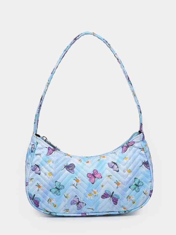 

Designer Bag Brand Fashion Dinner Luxury Shoulder Handbag Butterfly & Chevron Print uette Superior Quality Genuine Shopping Wallet, Multicolor