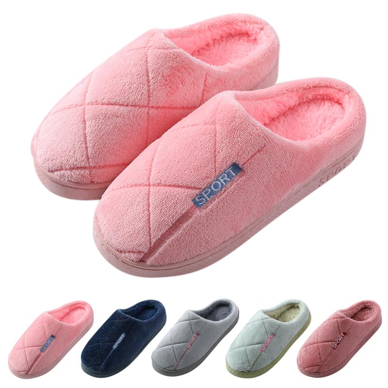 

Slippers Womens Winter Warm Home Shoes Soft Plush House Flip Flop Comfortable Non-slip Indoor Bedroom Floor, Green