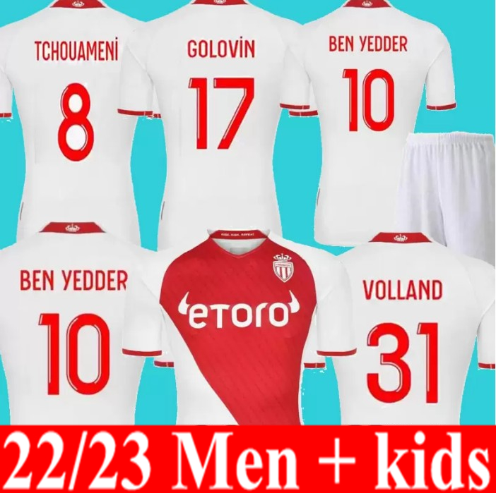 

2022 2023 AS MONACO SOCCER JERSEYS home BEN YEDDER Volland Boadu JEAN LUCAS maillots Diop 22 23 B.BADIASHILE GELSON FABREAGS GOLOVIN men kids kit FOOTBALL SHIRTS