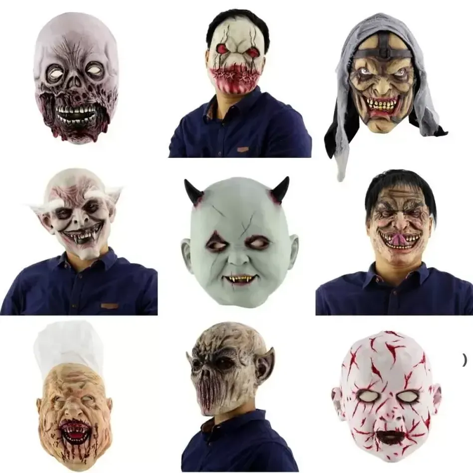 

Halloween Terror Mask Monster Latex Horrifying Cosplay Mask Halloween Party Costume Supplies high quality
