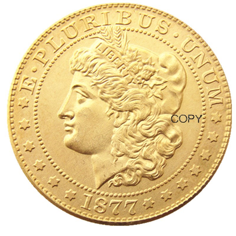 

USA 1877 Morgan Half Dollar GOLD PLATED Craft copy coins metal dies manufacturing factory Price
