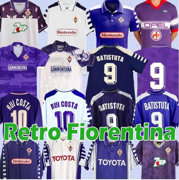 

Retro Soccer Jerseys Fiorentina 1998 1999 BATISTUTA 10 RUI COSTA 98 99 Home classic Football Shirt 2000 Camisas de Futebol 84 85 89 90 91 92 93 94 95 96 97 Florence jerseys, Multi