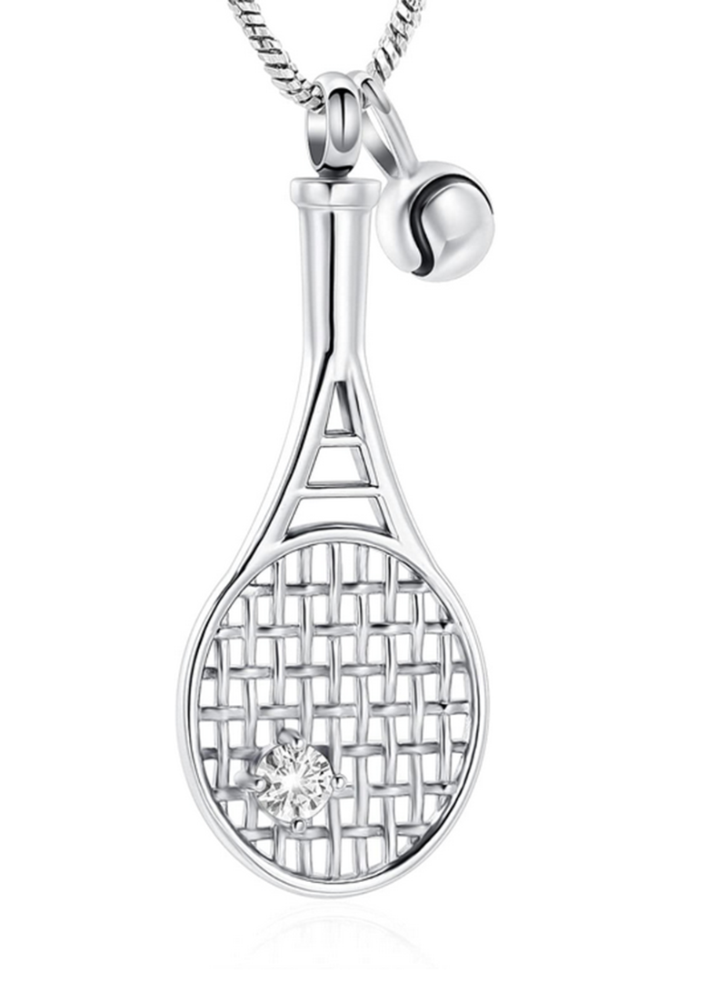 

Chains Cremation Jewelry Mini Racket Women Necklaces Stainless Steel Memorial Ashes Urn Pendant Woman Girl Keepsake Gifts NecklaceChains