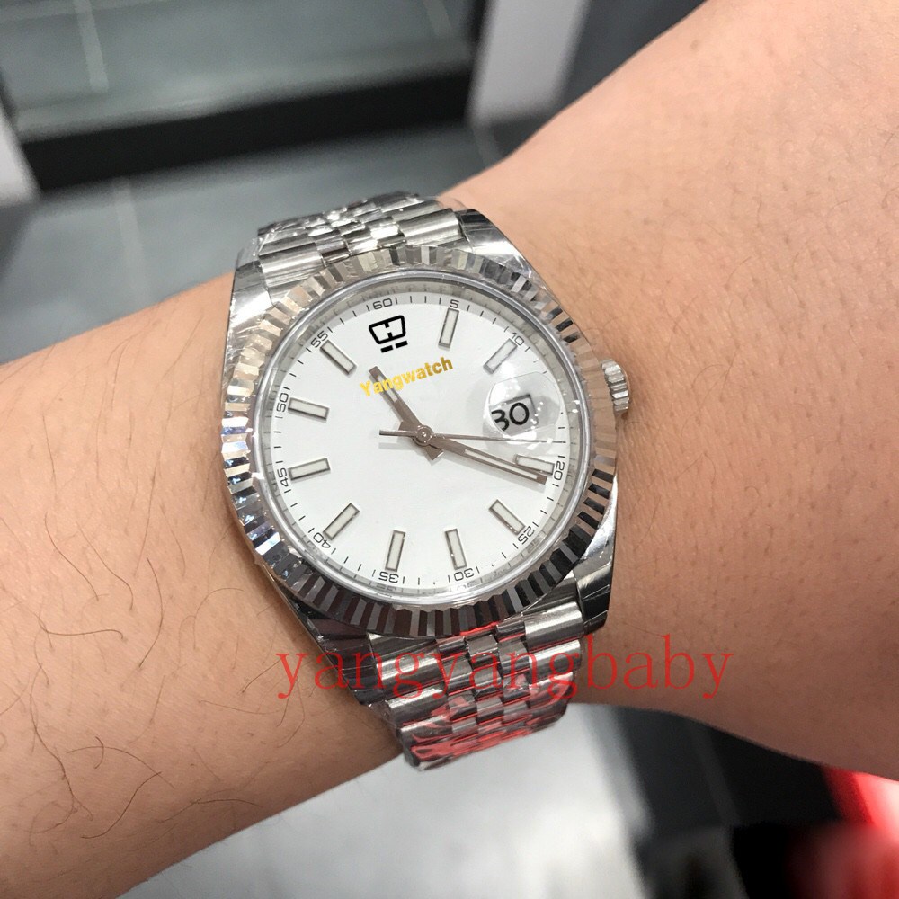 

Specially made waterproof watch 41MM 126334 Men's Watch in 18kt Stainless Steel/White Gold Mechanical Miyota 8215 Automatic BF watches