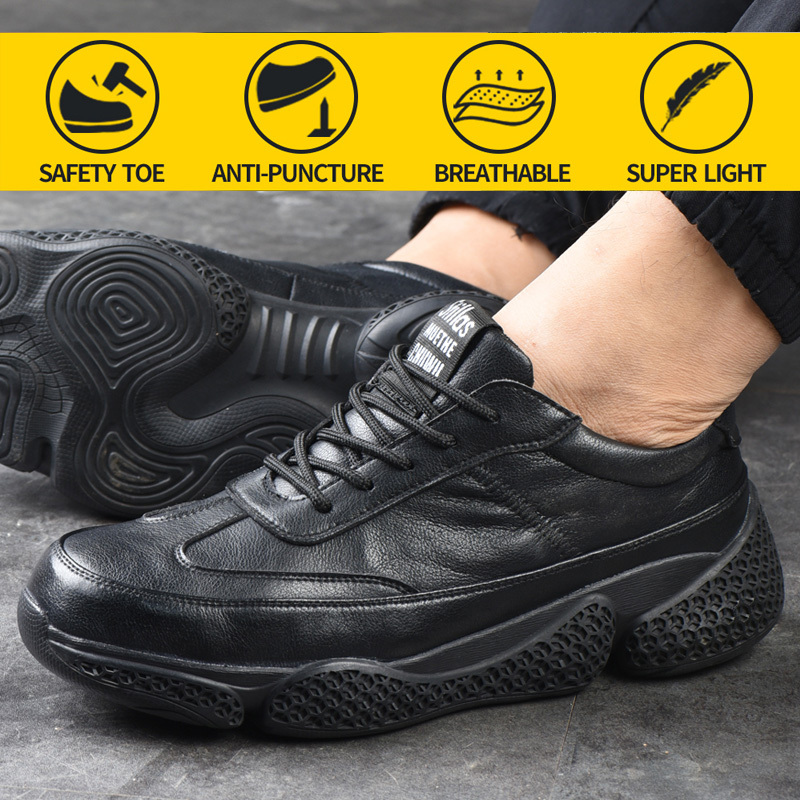 

Work Shoes Safety Shoes Indestructible Steel Toe Shoes Puncture-Proof Work Boots Flexibility Comfortable Lightweight, 926