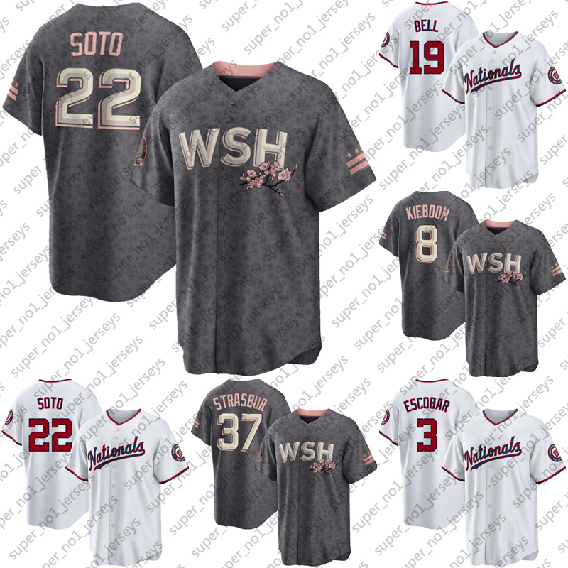 

20 Keibert Ruiz 19 Josh Bell jersey baseball Washington City Connect Nationals Cesar Hernandez Carter Kieboom Alcides Escobar jerseys Lane Thomas Robles Strasburg, Man custom size m-xxxl