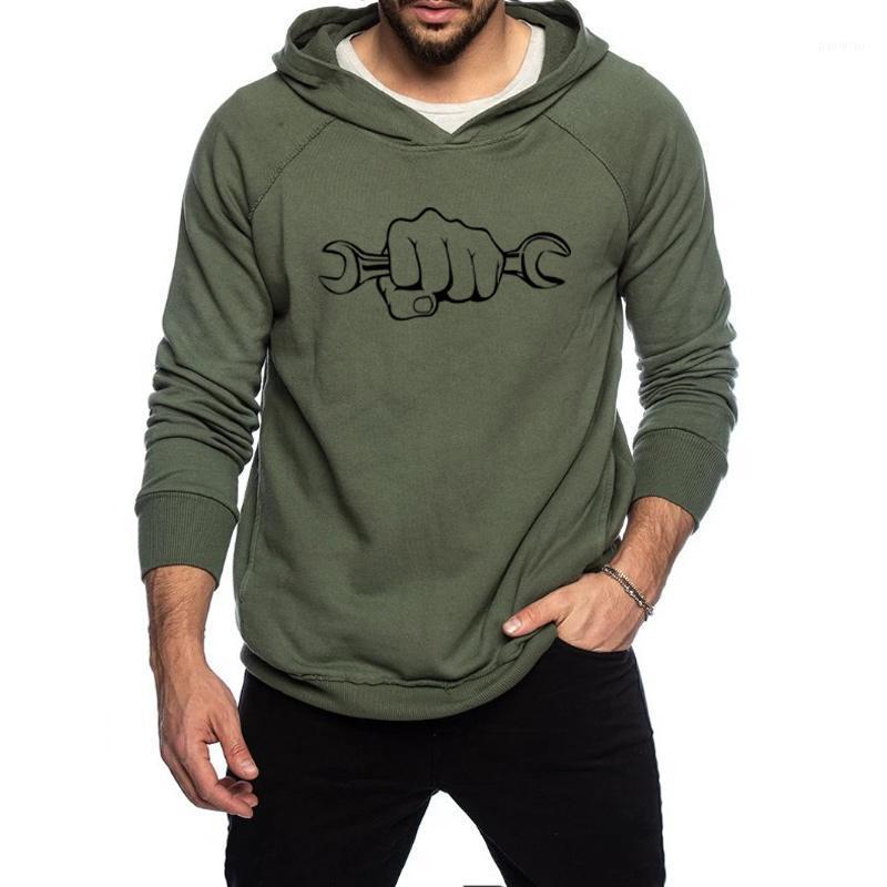 

Men's Hoodies & Sweatshirts Autumn Mechanic Holding A Wrench Motorcycle Funny Father's Present Birthday Gift For Daddy Husband Men Cotton Sw