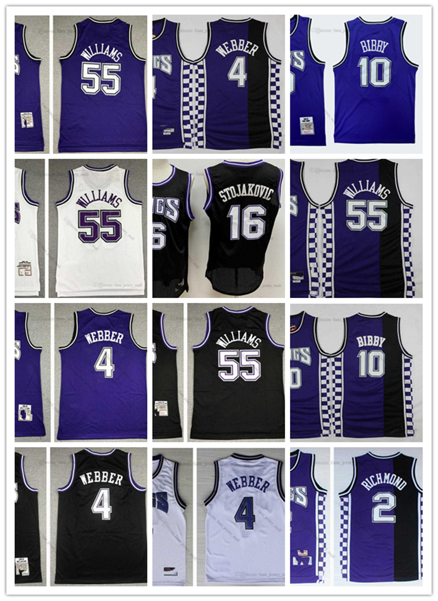 

2022 new Retro Mitchell Ness Jersey Basketball 4 Chris Bibby 10 Mike Webber 55 Jason 16 Peja Williams Stojakovic 15 DeMarcus 2 Mitch Cousins Richmond