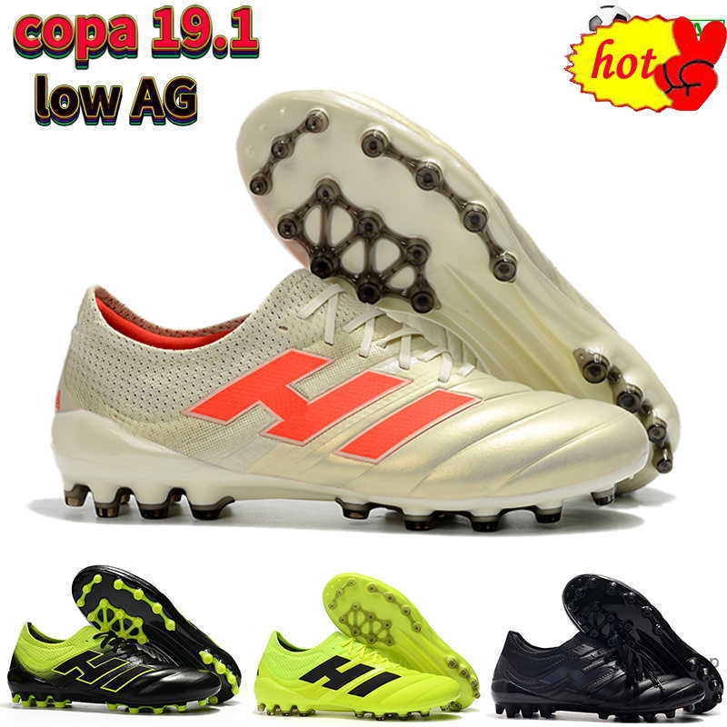 2022 Volt copa 19.1 low AG men football shoes soccer cleats beige solar red Triple black mens sportss neakers US6.5-11