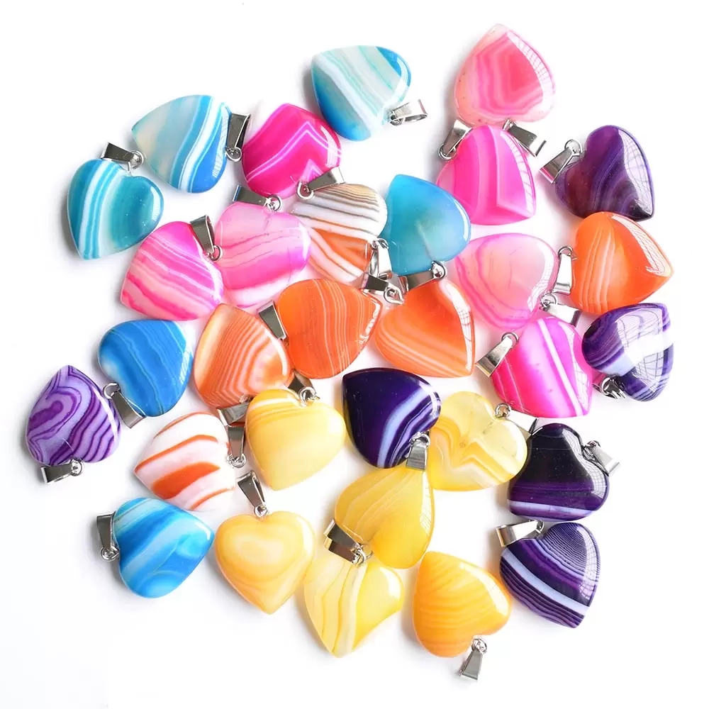 Natural Stone Purple red Stripe Agates Charms Pendants Diy Jewelry Accessories New Design Necklaces-image-765273304