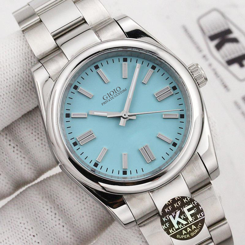 

Mens Automatic Mechanical Watch black blue yellow dial Stainless steel, Green