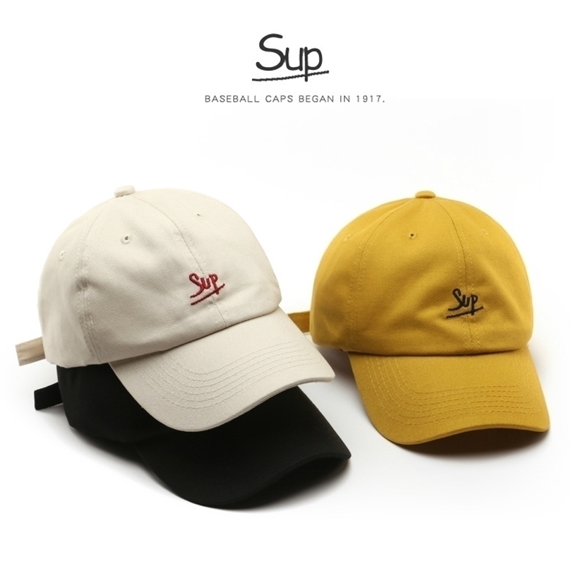 

SLECKTON Casual Baseball Cap for Women and Men Fashion Hat Summer Visors Caps Boys Girls Hip Hop Hat SUP embroidery W220811, Yellow