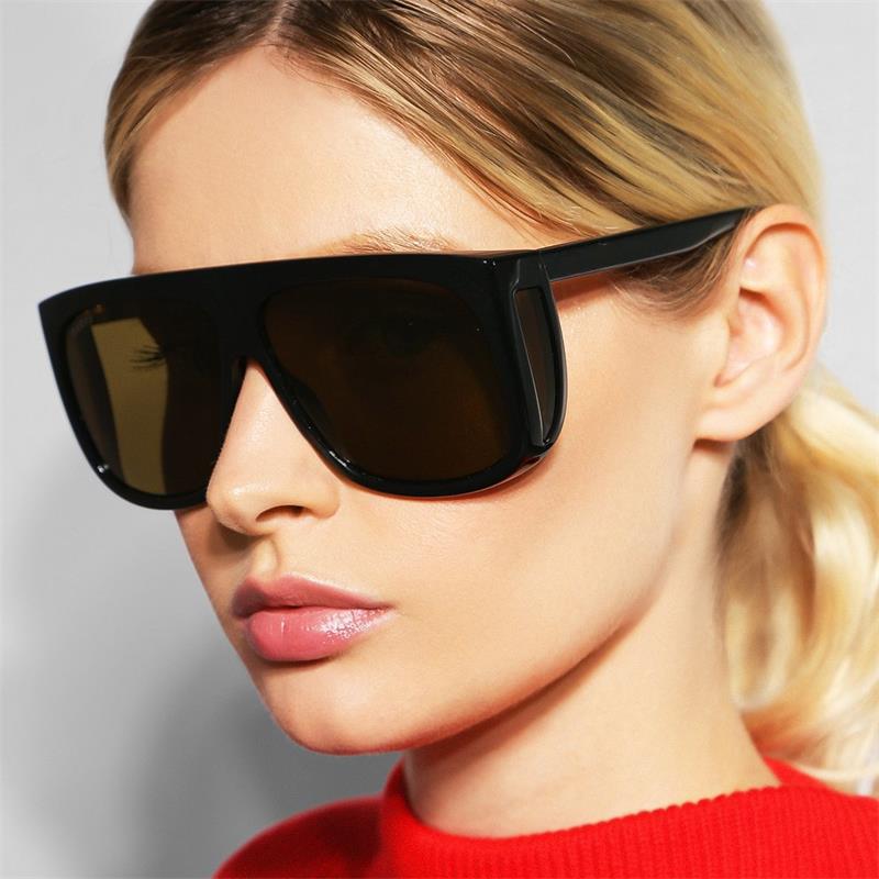 

Sunglasses Thick Frame Oversized Square Black Shades Men 2022 Vintage Retro 90s Plastic Mask Inspired Sun Glasses Unisex EyewearSunglasses