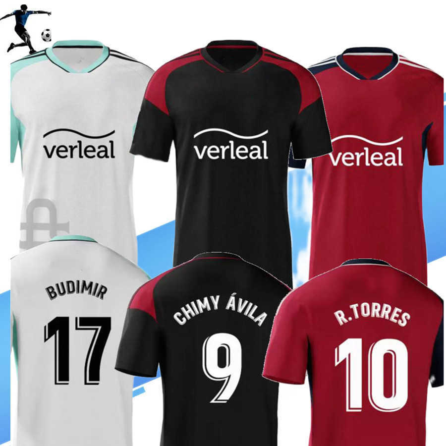 

22 23 Osasunas soccer jerseys RUBeN GARCiA R.TORRES CHIMY aVILA football shirts BUDIMIR MANU SaNCHEZ GARCIA home away jersey CALLERI, Black