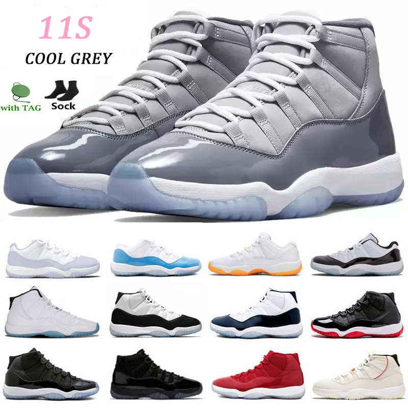 

Cool Grey mens basketball shoes Jumpman 11s Concord Bred Pure Violet Space Jam Cap and Gown 11 72-10 low Win Like 82 96 Legend Blue Rose, 17