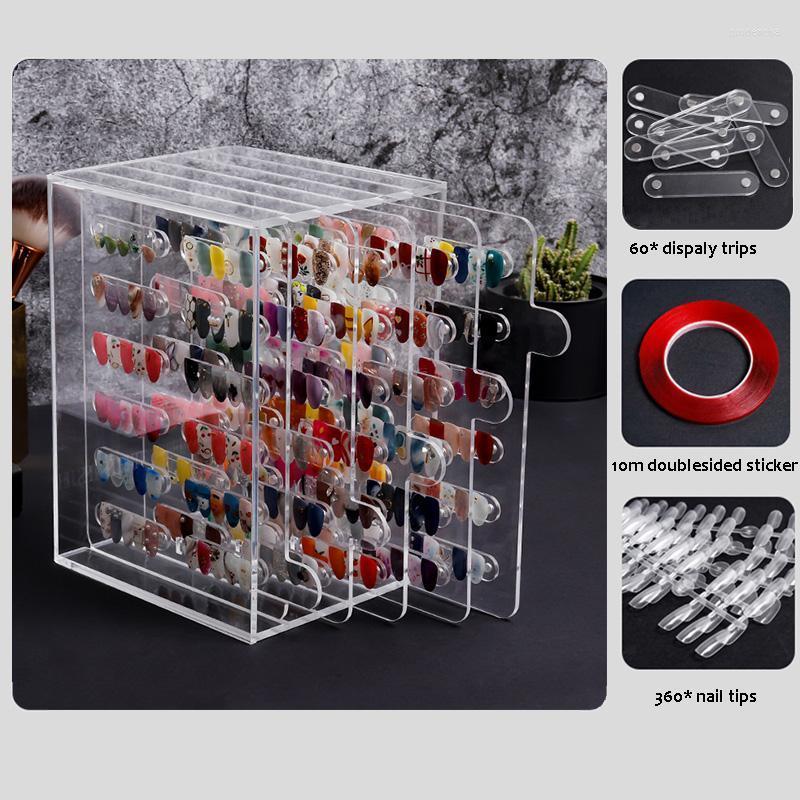 

Nail Art Equipment High Quality Fake Tips Storage Box 5 Layers Transparent Nails Decoration Container Display Case Prud22