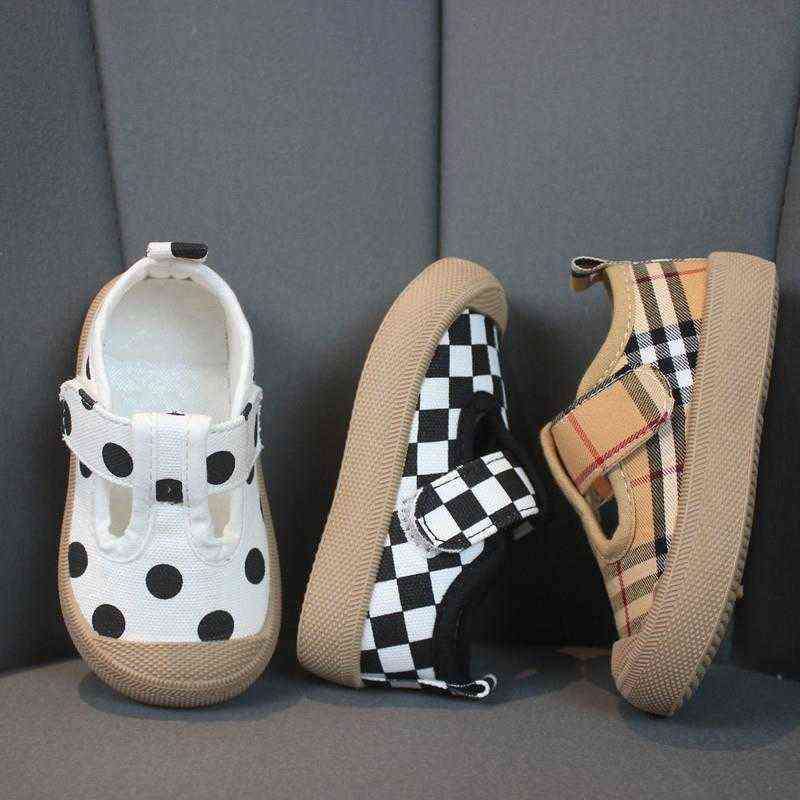 

spring and autumn baby soft soled canvas shoes girls cloth shoes toddlers men's single shoes, 170 leopard print