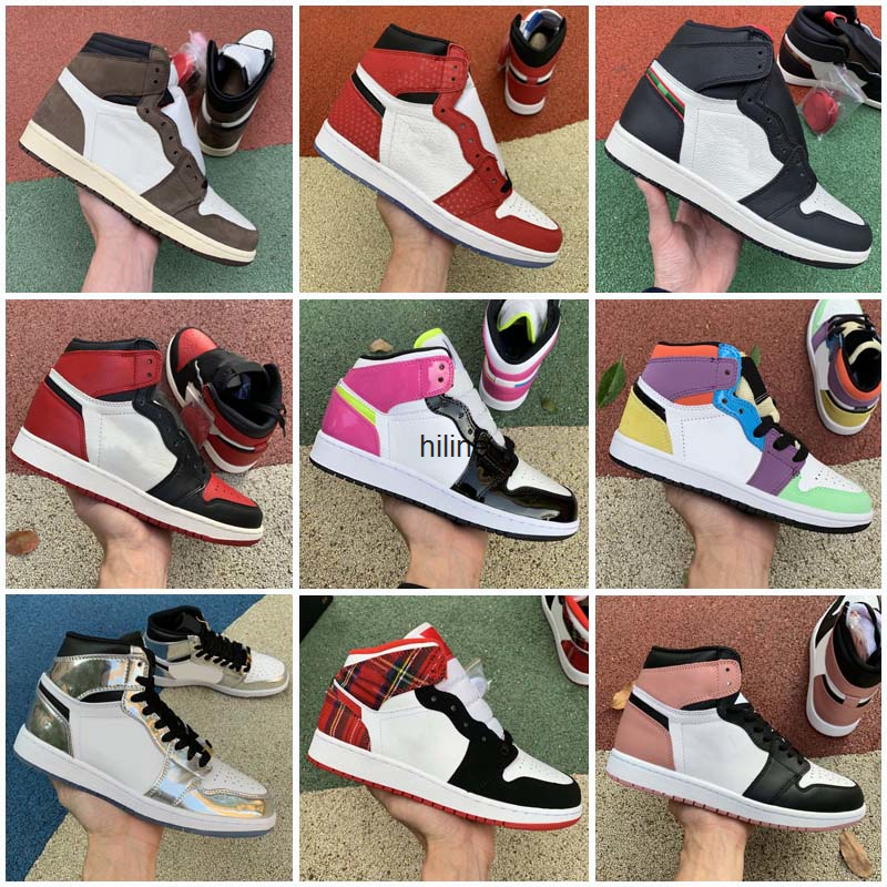 

Jumpman 1 1s basketball shoes mens sneakers high dark mocha mid pink quartz white gym red shattered backboard women trainers, As photo 18