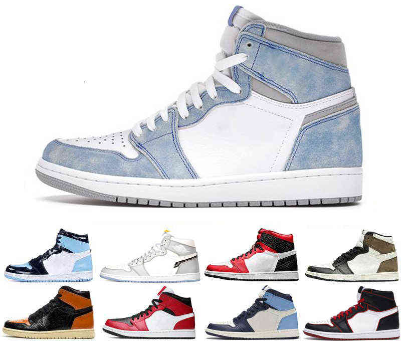 

men J1 Balvin x jumpman 1 high OG University Blue shoes 1s Colores Vibras dye Pine Hyper Royal pink women sneakers Silver Toe Travis, Original box