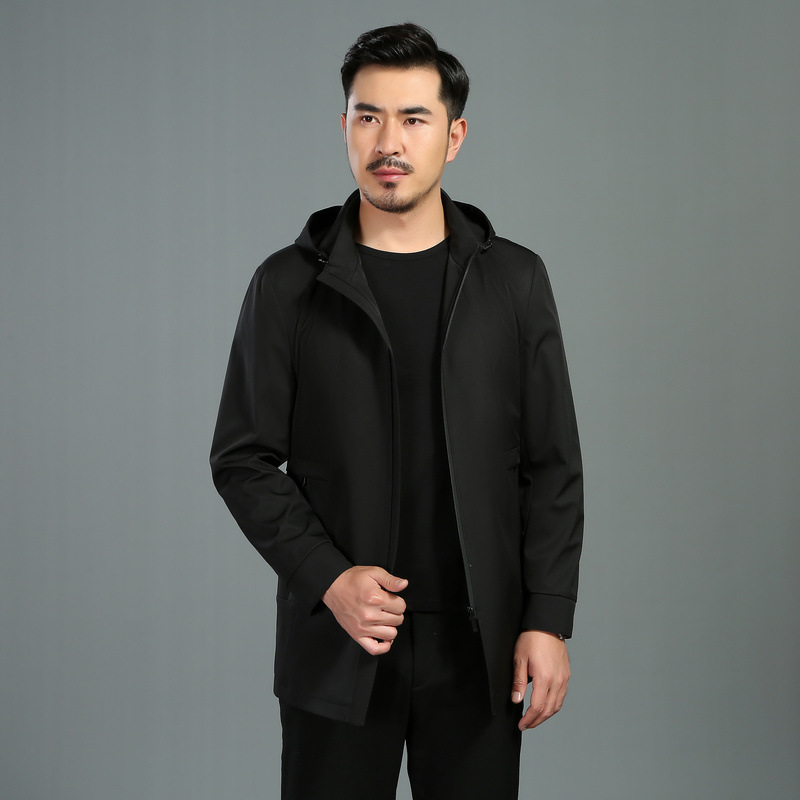Veste de bombardier de qualité Veste décontractée couleur avec des hommes de capuche détachables