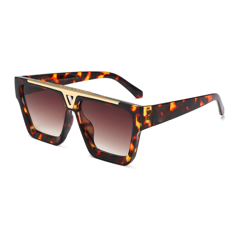 Luxury mens designer sunglasses polarized traveling Sunglass side letter fashion sun glasses Full Frame Rectangle outdoor Beach photo glasses eye