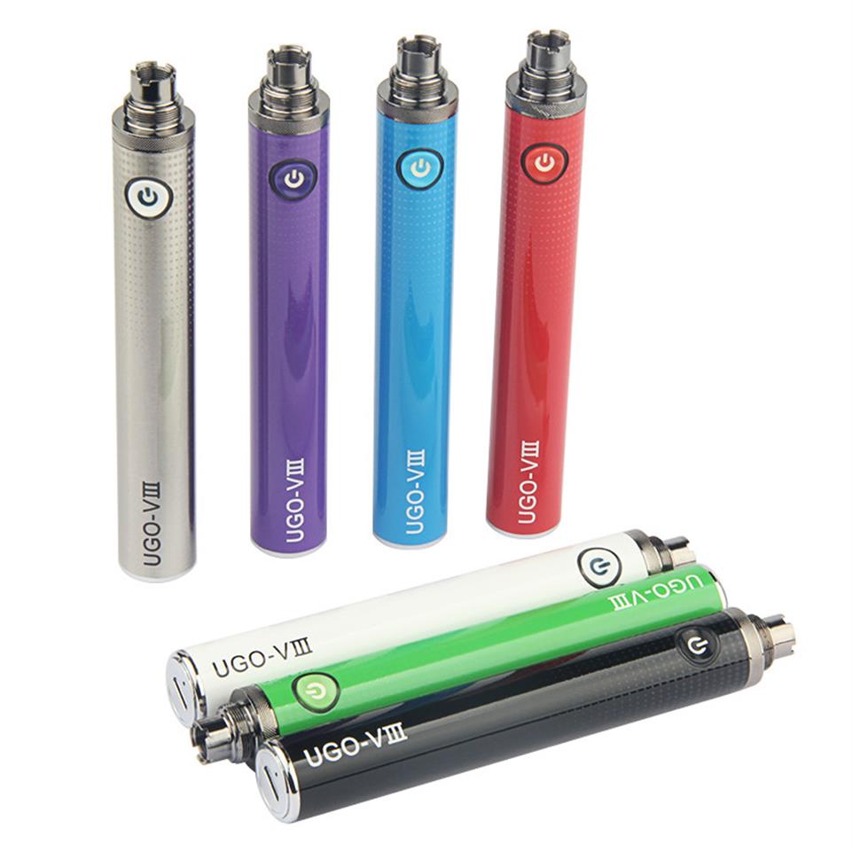 

1PCS E pipe vape UGO VIII Battery Kit 1300mAh Variable Voltage Batteries Pen EGO UGO-VIII 510 Thread For Thick Oil Cartridges307e