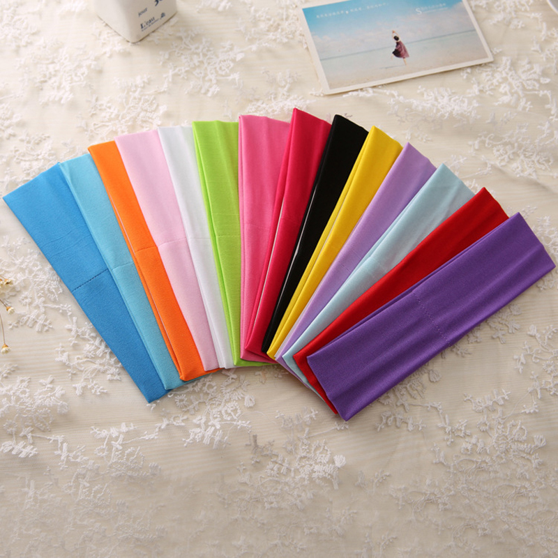 

14pcs lot Sport Yoga Headbands Fashion Soft Elastic Cotton Sweatband Stretchy Headband for Women Man Girl 220708