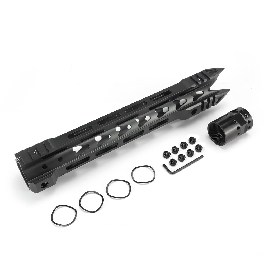 

Scopes 15" L AR15 Mlok Handguard Nut Super Slim Fittings Quad Rail Free Float Picatinny Rail Scope Mount Accessories, Black