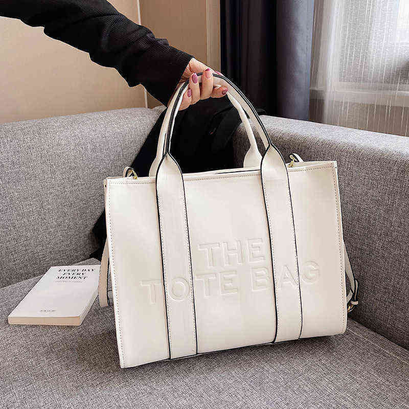 

Marc the Tote bag Large Capacity lady designer Letter Embossing Tote Bag Alphabet Women shopping Handbag 220819, Blue