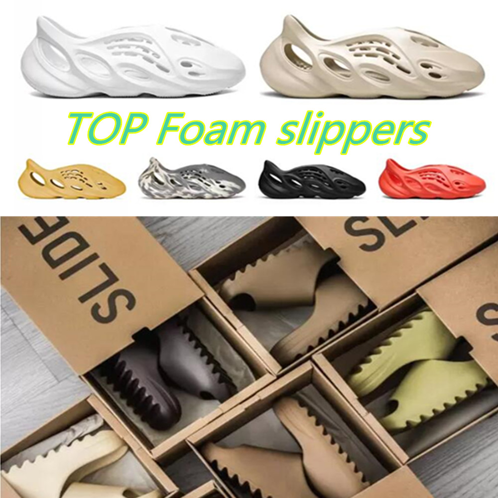 

Designer sandals shoes men women sandal Triple Black White Resin pattern Foam slippers foam runner mens womens west slide slipper slides slider sliders size 36-47, Colour 18