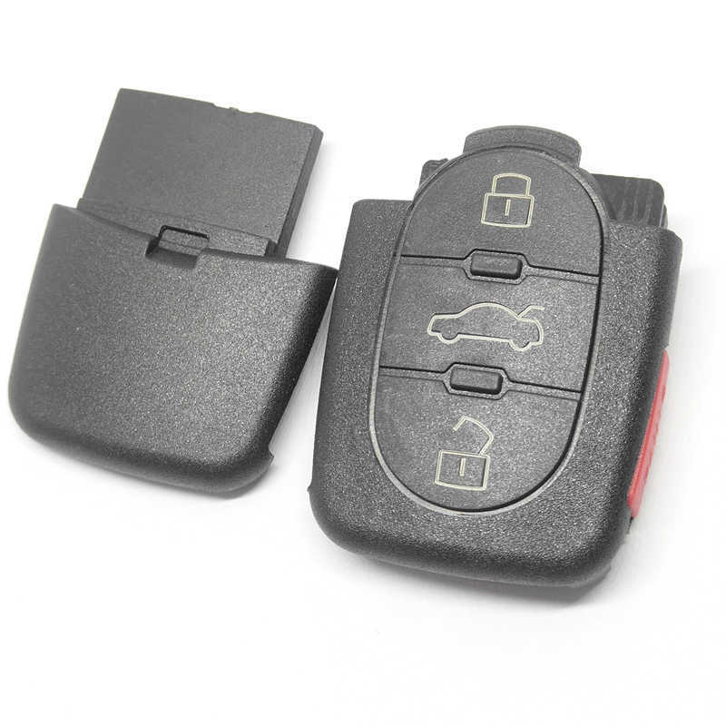 

Locksmith Supplies A-udi 3+1 buttons remote case 2032 battery Fob For A6L Q7 A2 A3 A4 A6 A8 TT S5 Case Replacement