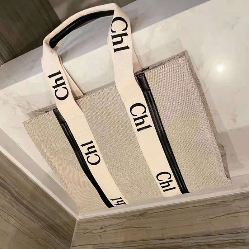 

2022 Womens Shopper Fashion Totes Bags Shoulder Bag Women Canvas Woody Tote Handbags Purses Small Medium Large High Quality Handbag wholesale 3 Size, Make up the difference