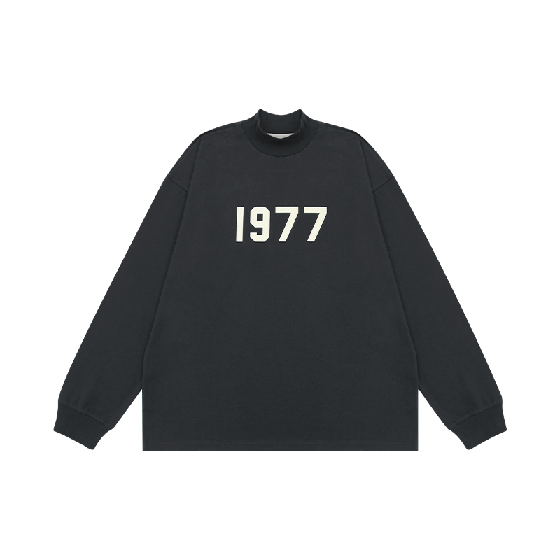 

22ss USA Flocking Print Skateboard High Street Tee T shirt Men Women Cotton Long Sleeve fashion streetwear Tshirt, Black