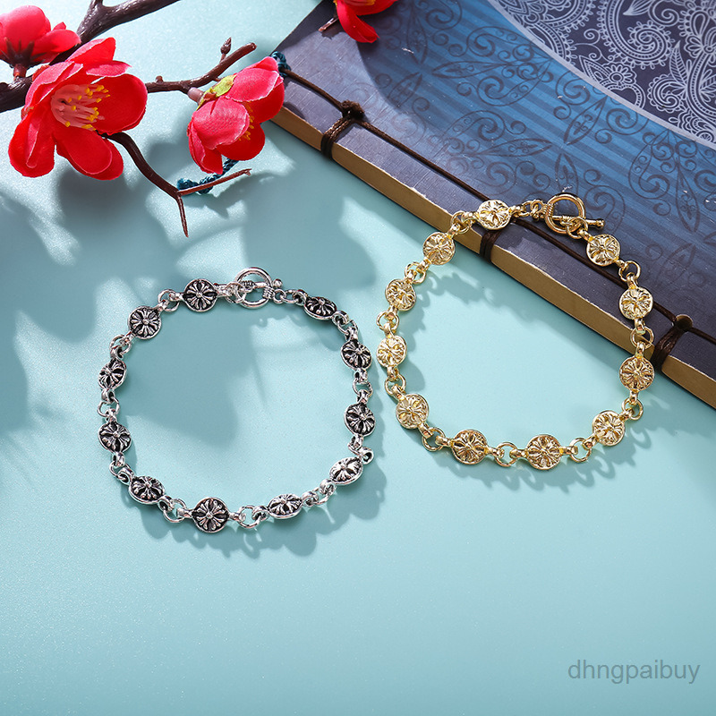 

Designer Ch Bracelet Chrome New Cross Dice Men's Women's Trend Clothing Chain Matching Hearts Lover Gifts Classic Luxury Jewelry 8sqr