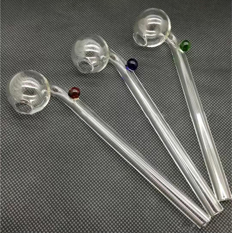 

Hand Oil Burner Pipes Glass Pipe Clear Smoking Tubes Color point 6.29 inch Pyrex Nail Tips Tobcco Dry Herb Big Ball Water Bubbler Thick Glass Tube Mix Colors Wholesale