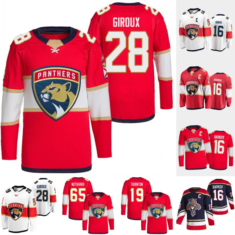 

Florida Panthers Claude Giroux Hockey Jersey Aleksander Barkov Joe Thornton Anton Lundell Spencer Knight Markus Nutivaara Sergei Bobrovsky Aaron Ekblad Lomberg, Mens blue s-xxxl