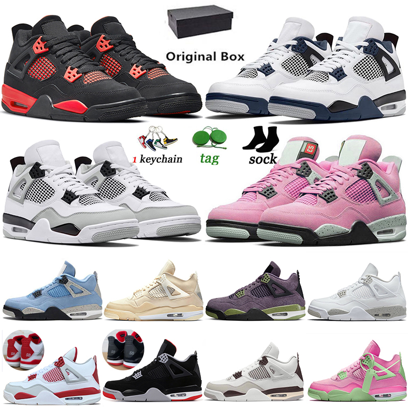 

Shoes Basketball Jumpman 4 Women Mens Trainers Red Thunder 4s Canvas Midnight Navy White Oreo Sail 2023 Craft Black Cat Sports Sneakers Size 50, A#35 40-47 travis cactus jack