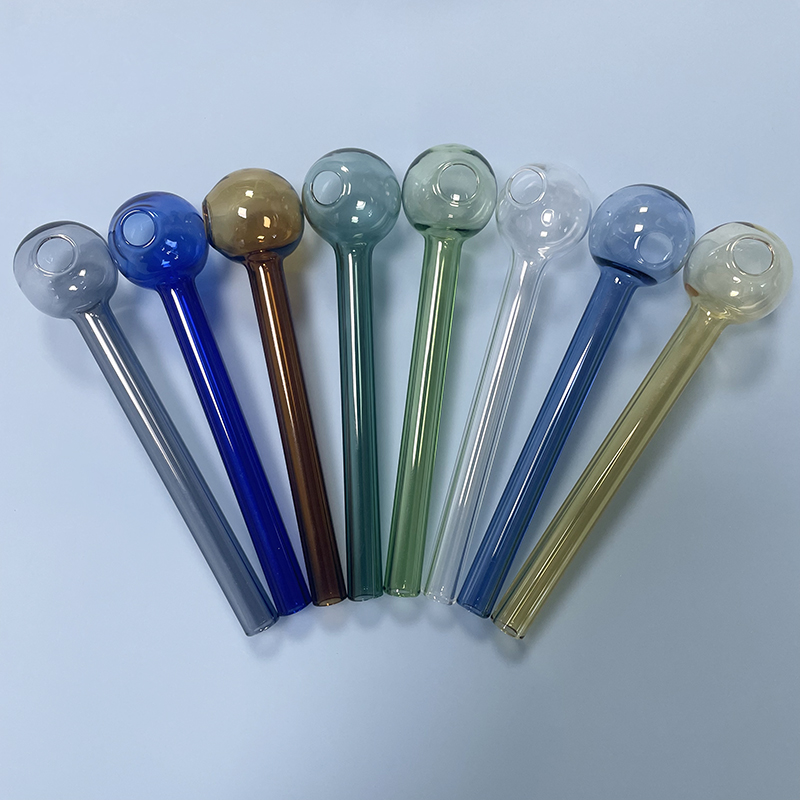 

12 colors 4 inch Glass Smoking Pipe Oil Burner Bubbler Water Pipe