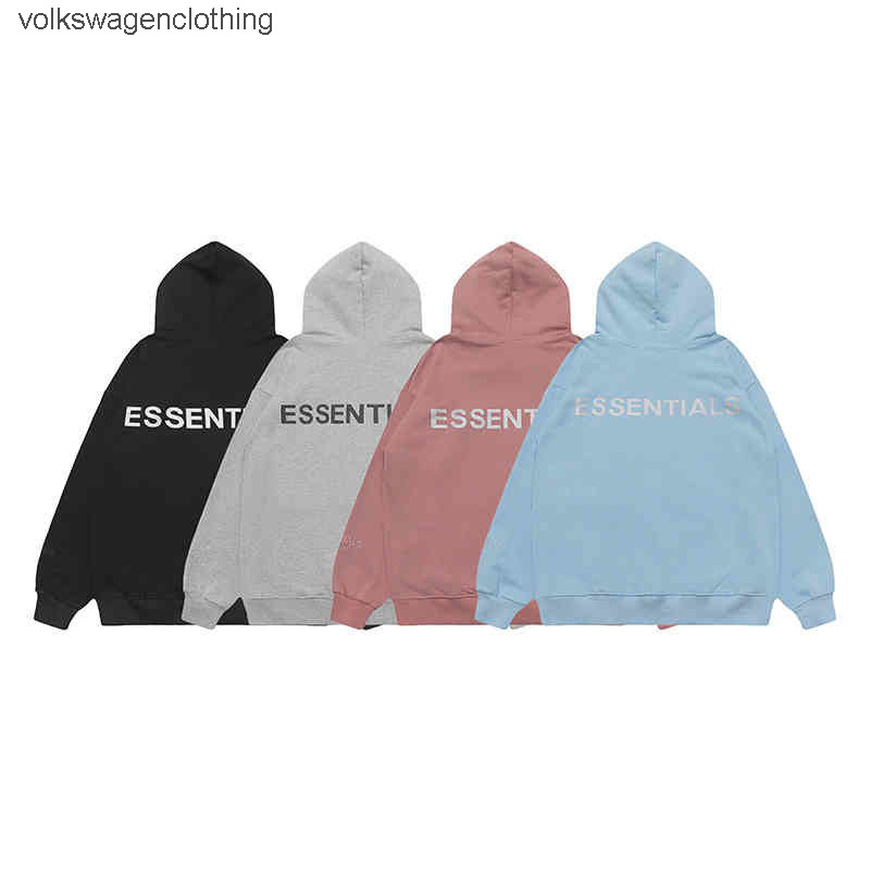 Sweats à capuche Sweats Sweats Ligue Fog de haute qualité Double Réflexion Lettre Essentiels Sweater pour hommes et femmes Veste de pull lâche