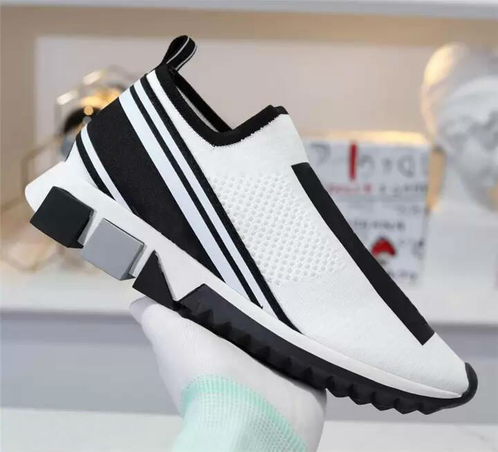 Designer de mode Unisexe Casual Femmes Hommes Chaussures Baskets Bas Top Imprimer Logo Mesh Jaune Femmes Bleu Hommes Chaussettes Blanc Noir Robe