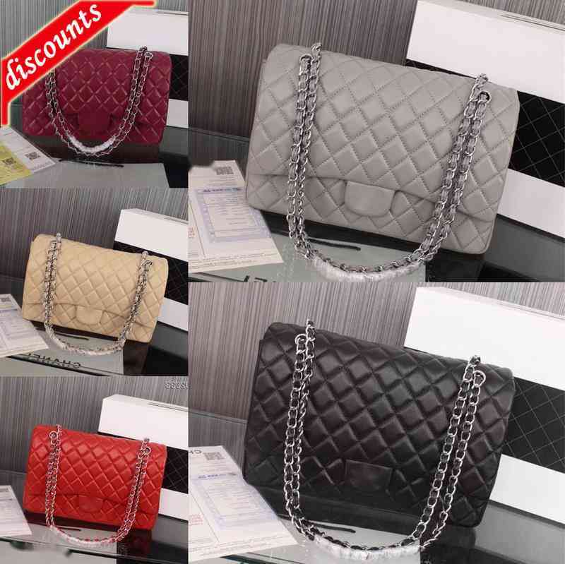 

Brand Luxury Cc Design Bags Letter 1119 Shoulder Chain Bag Woman's Gst Shopping Bag Jumbo Maxi Bags Lambskin Leather Vintage Plaid Handbag M, Picture show