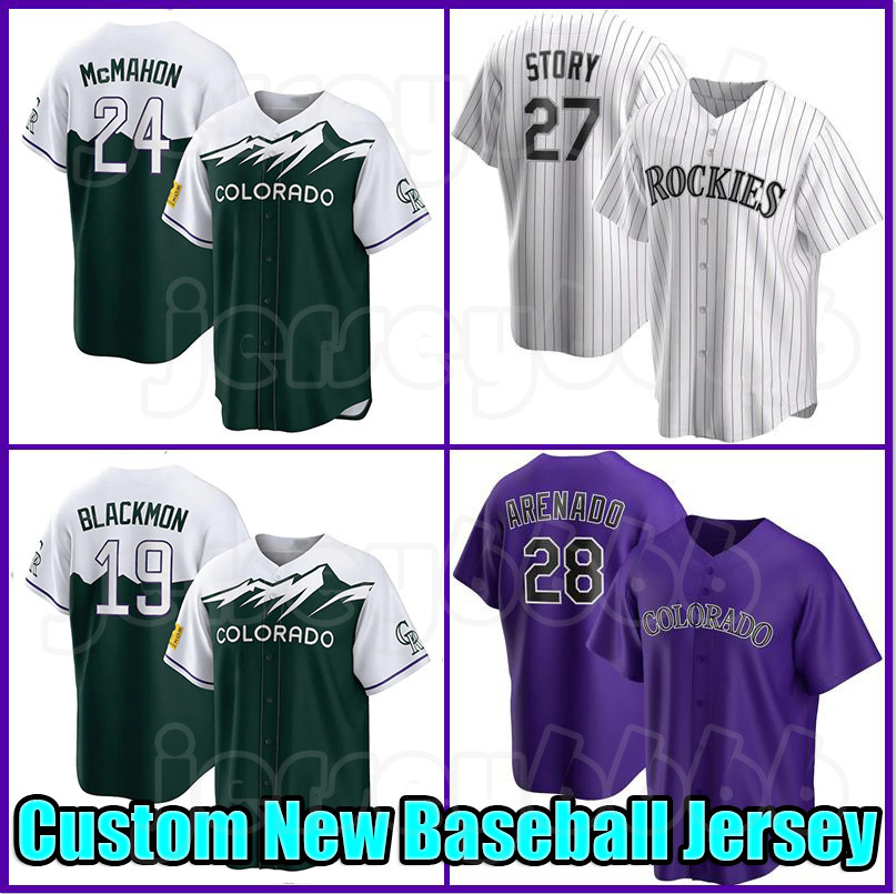 

Colorado 19 Charlie Blackmon Baseball 2022 City Connect Rockies Jerseys 24 Ryan McMahon 2 Yonathan Daza German Marquez Kris Bryant German Marqueza Connor Joe Story, Men custom cool base(luoji)