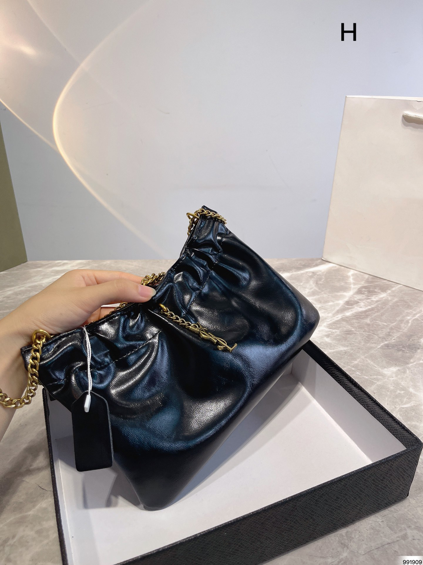 

Top quality brand handbag designer single shoulder for women luxury fashion bag chain nylon leather portable oblique handbag, White 24 *16