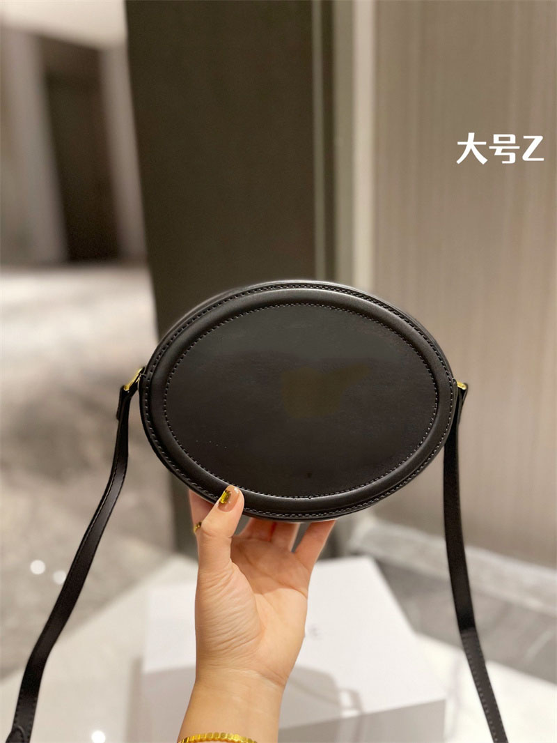 

2022 New Luxury Designer Round Bag Classic Cute Shoulder Circular Bags Tote Letter Pattern Leather Women Messenger Handbags Two Sizes 20cm*15cm 17cm*12cm, Pink